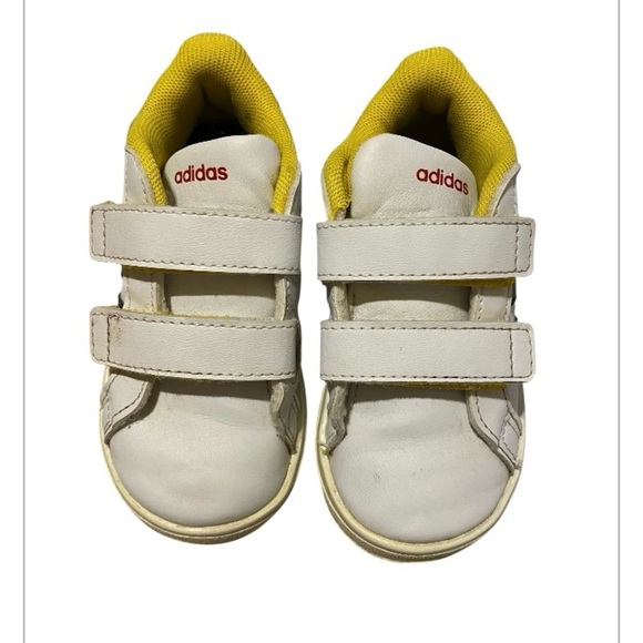 Adidas Disney Mickey Mouse Toddler White and Yellow Sneakers size 6k - Picture 2 of 9